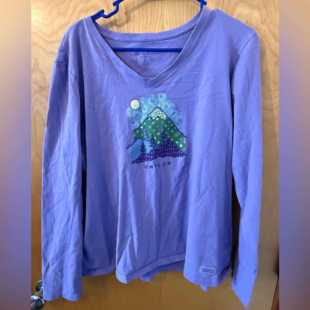 Life is good long sleeve v neck
